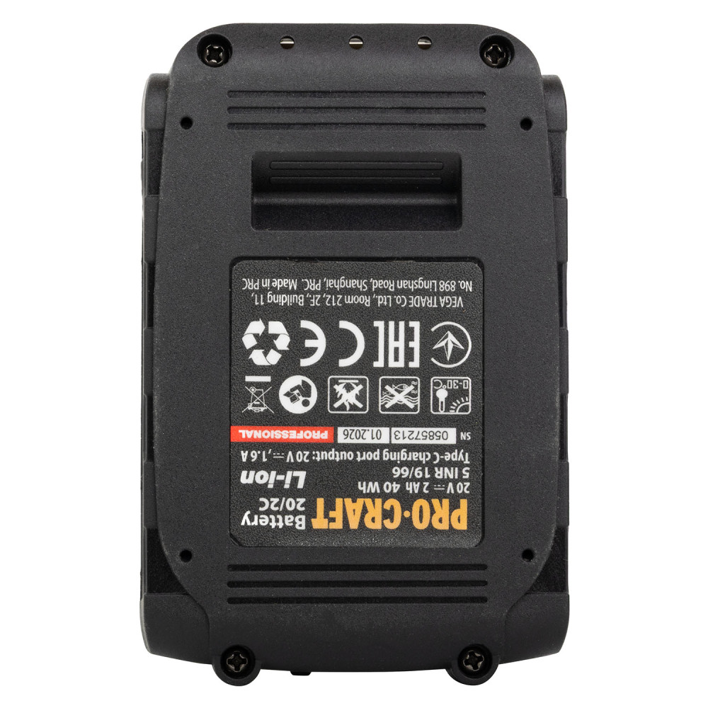 Акумуляторна батарея Procraft Battery20/2C 2 Аг Type-C - Зображення 6