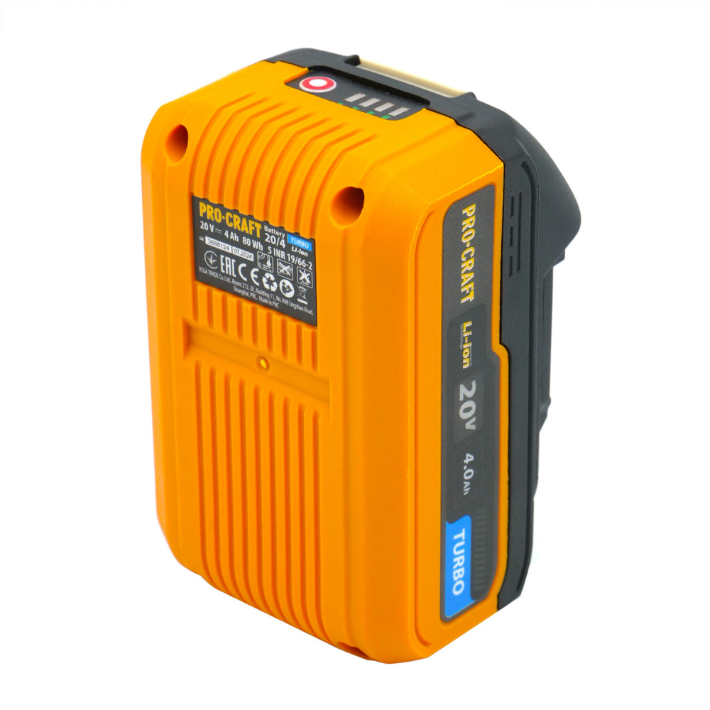Акумуляторна батарея Procraft Battery20/4 Turbo (20В, 4Аг) - Зображення 11