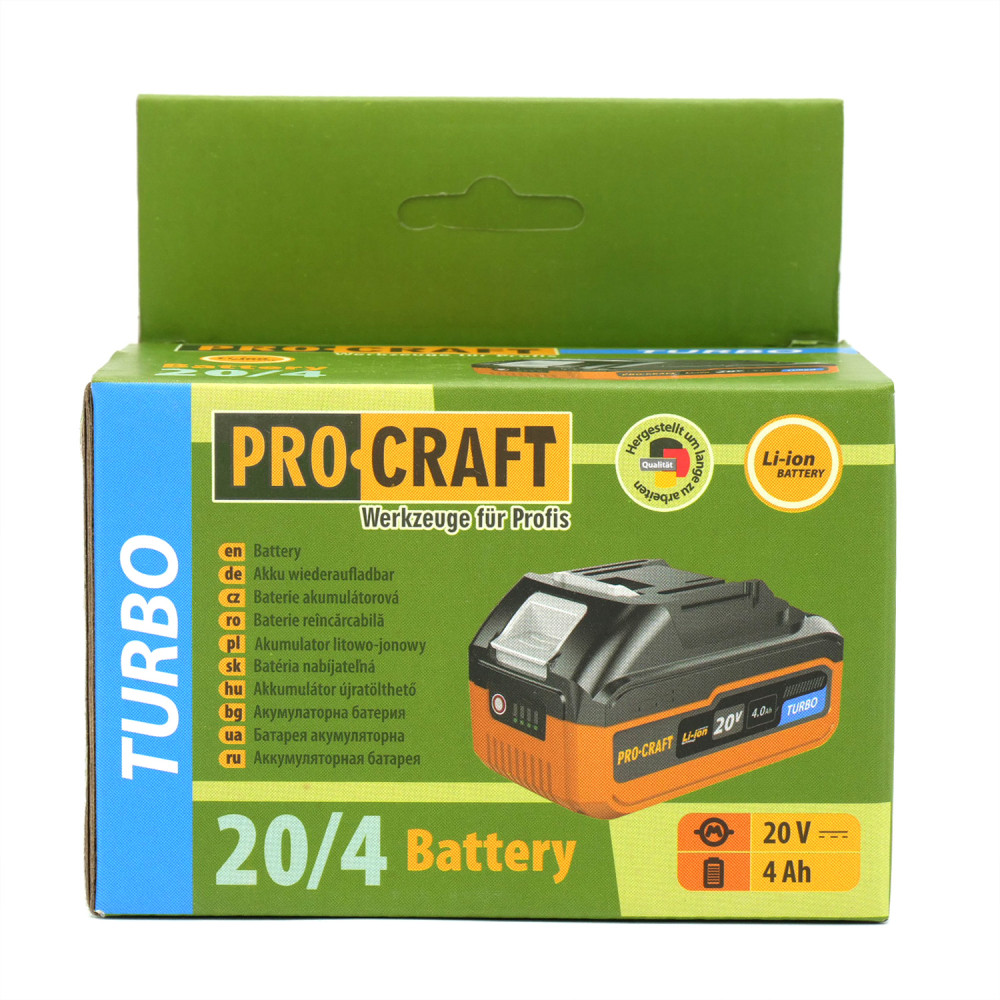 Акумуляторна батарея Procraft Battery20/4 Turbo (20В, 4Аг) - Зображення 12