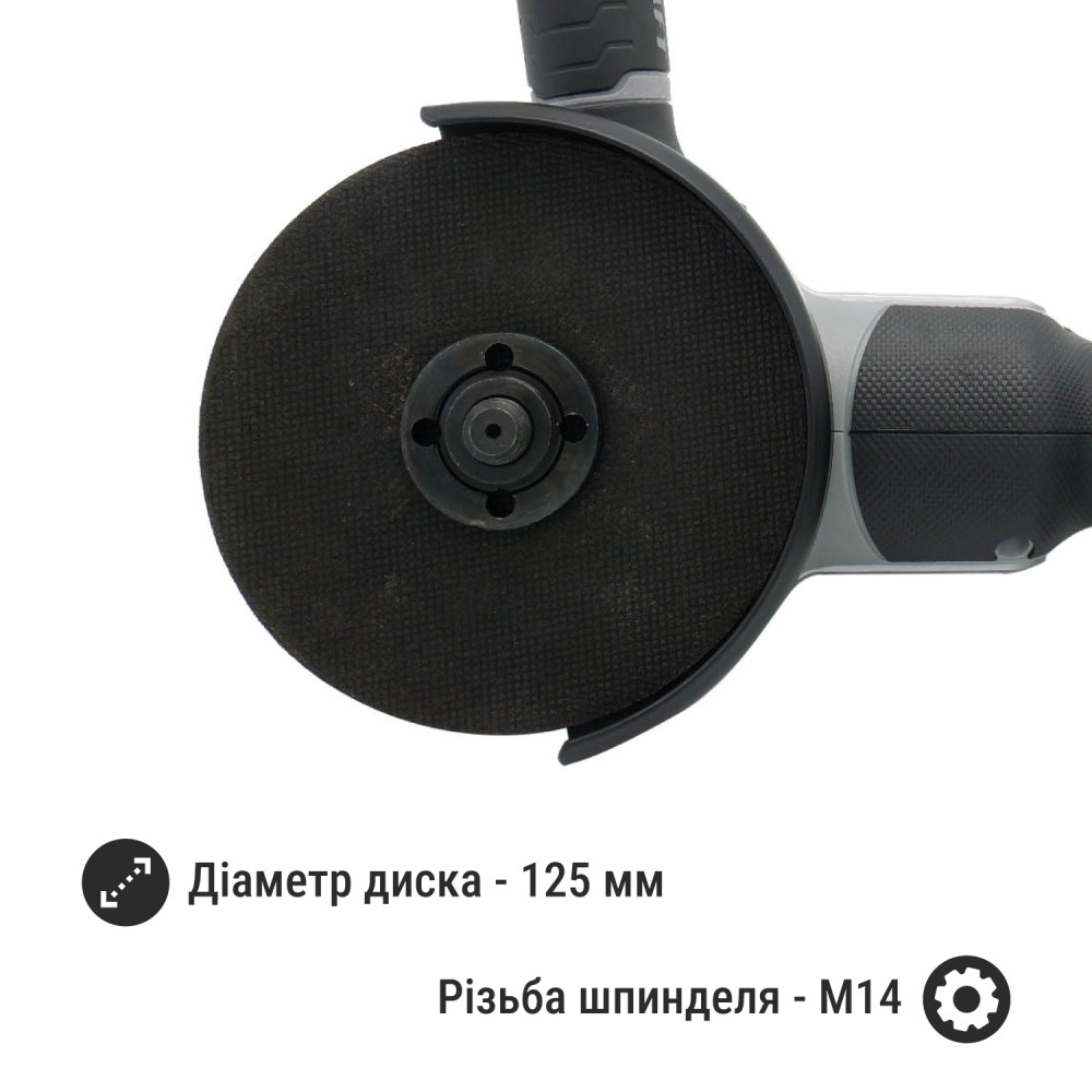 Акумуляторна болгарка Procraft industrial AG125A Кейс (1 акб та зп) - Зображення 4