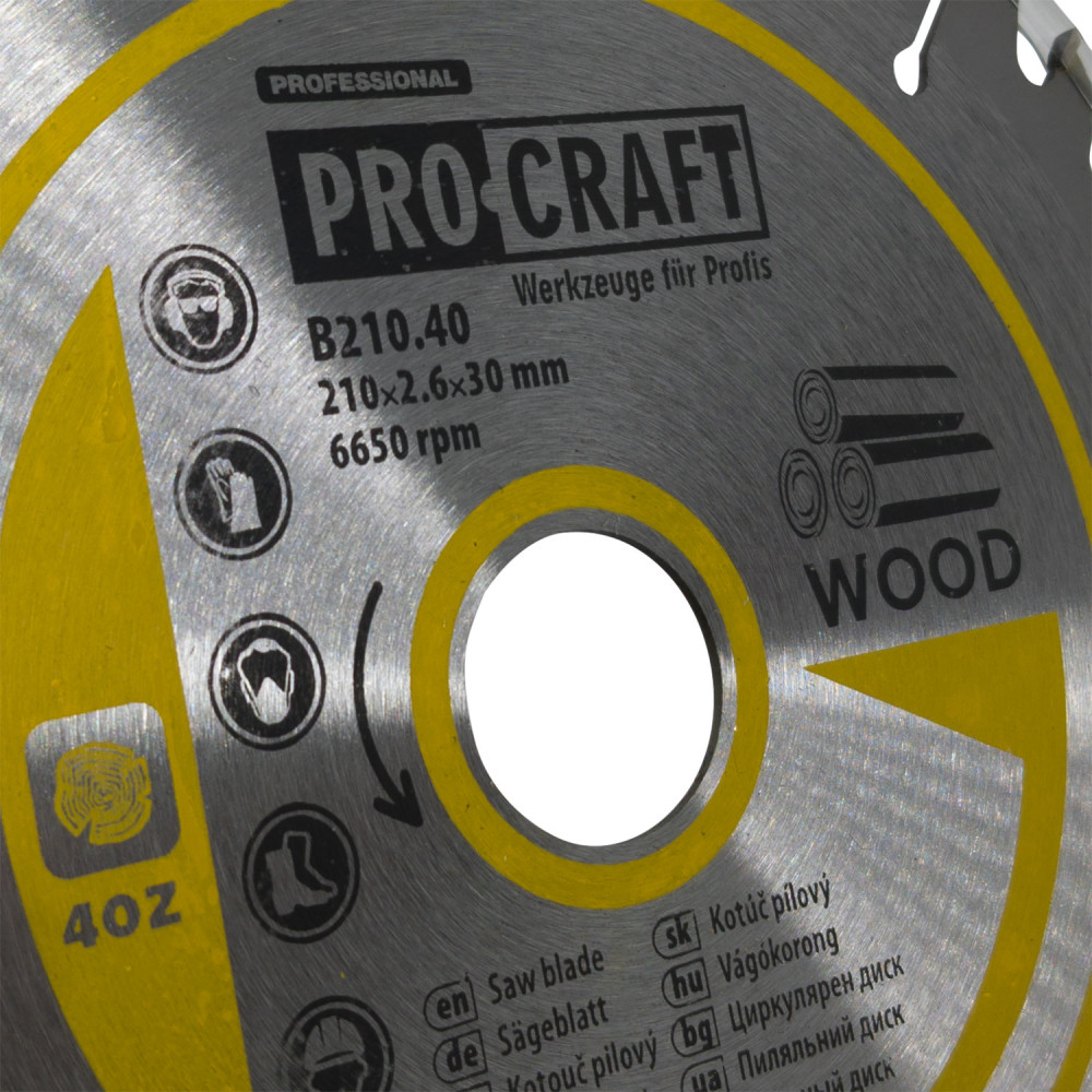 Пиляльний диск Procraft B210.40 40T (по дереву) - Зображення 3