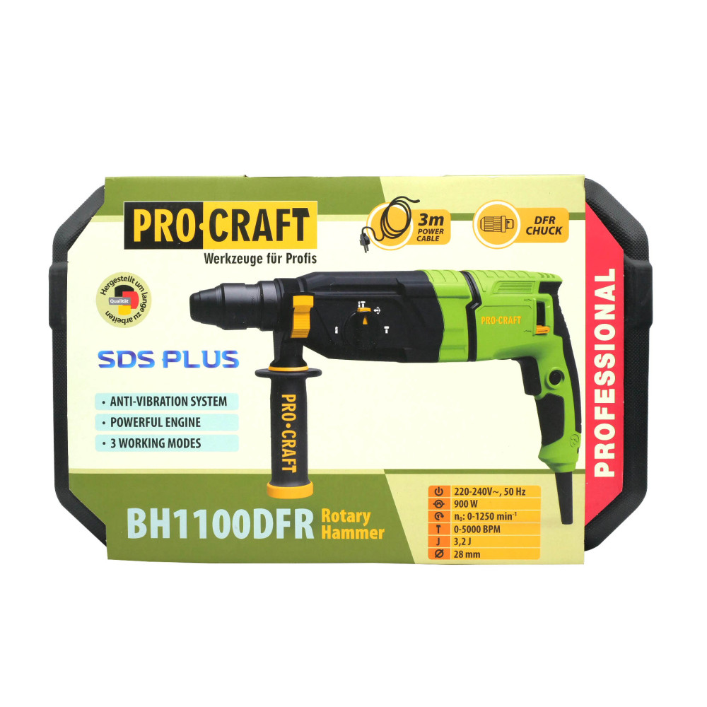 Перфоратор Procraft BH1100DFR - Зображення 15