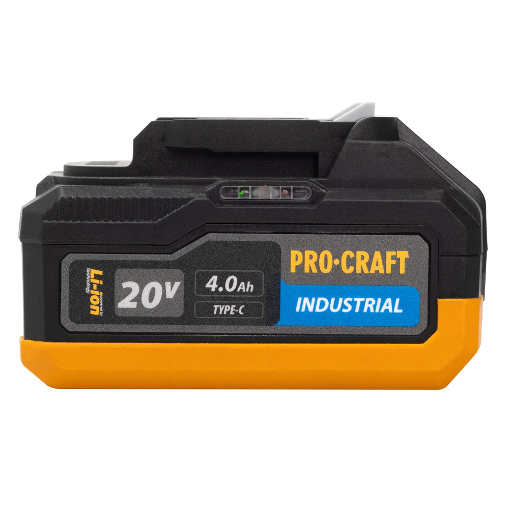 Акумуляторна батарея Procraft Battery20/4 industrial (20В, 4Аг) Type-c - Зображення 8