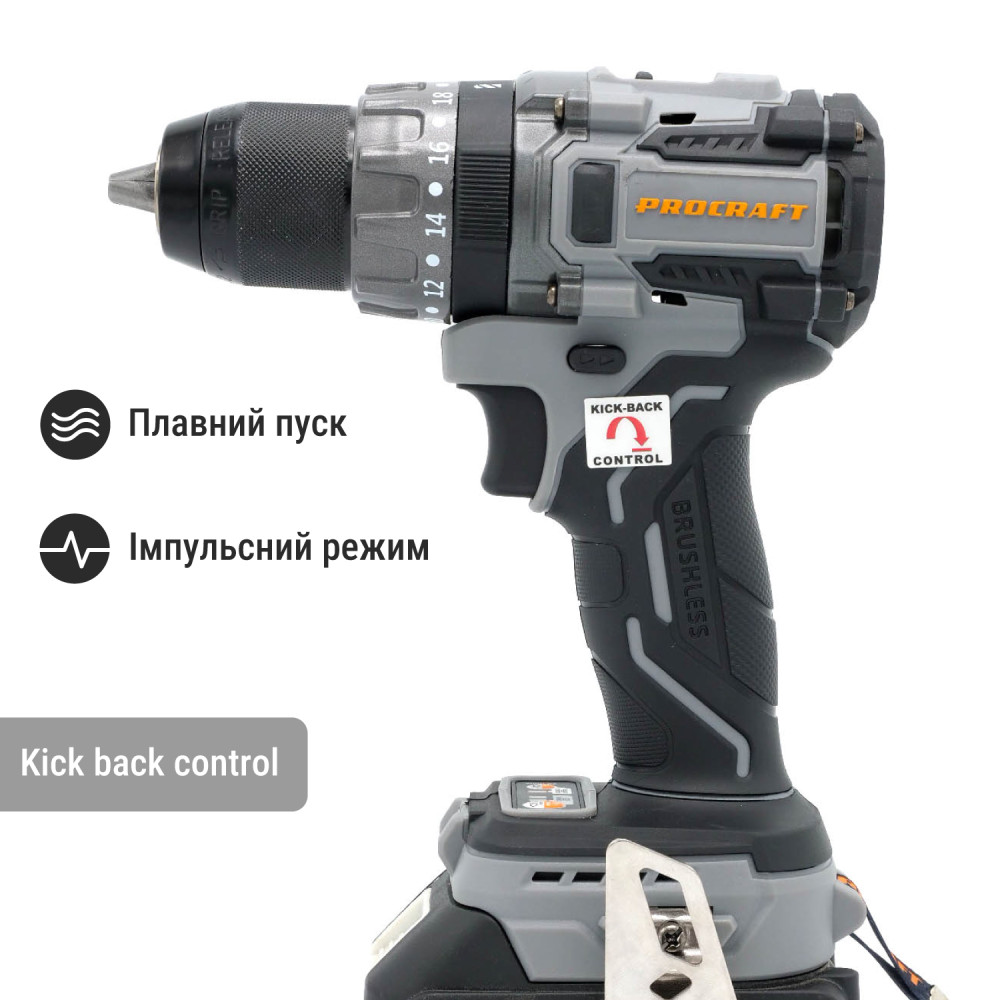 Шуруповерт Procraft industrial CD20A (з 1 акб та зп) - Зображення 2