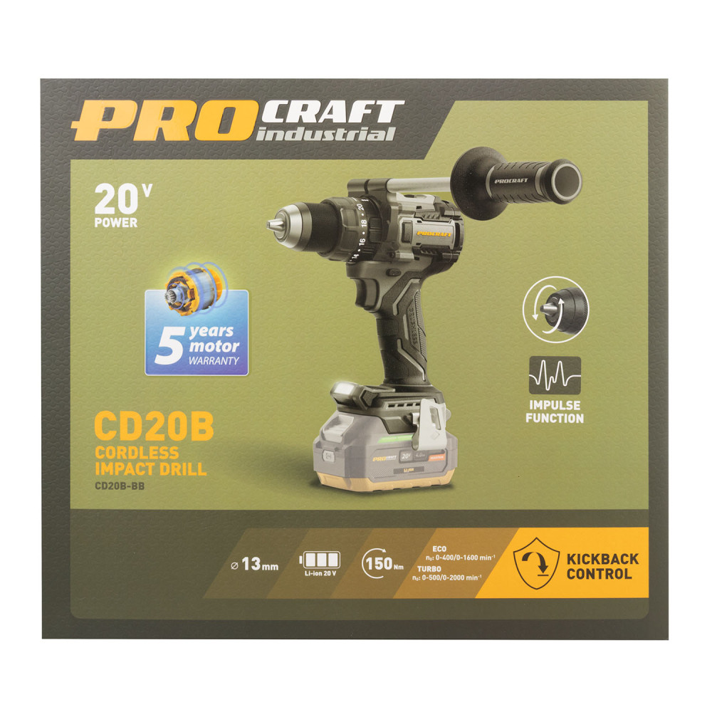 Шуруповерт Procraft industrial CD20B (без акб та зп) - Зображення 17