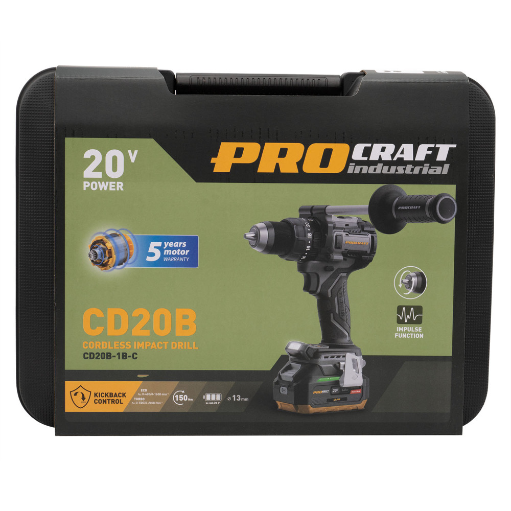 Шуруповерт Procraft industrial CD20B (з 1 акб та зп) - Зображення 24