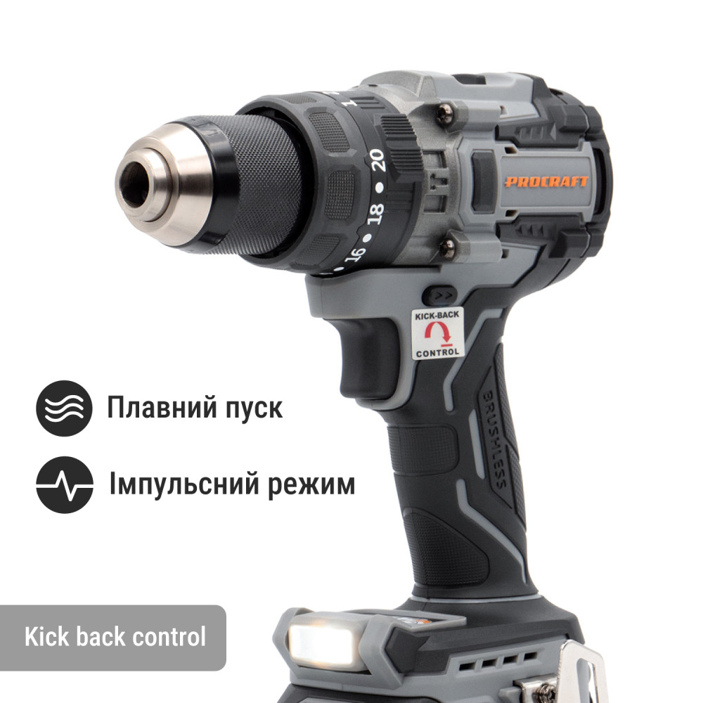 Шуруповерт Procraft industrial CD20B (з 1 акб та зп) - Зображення 6