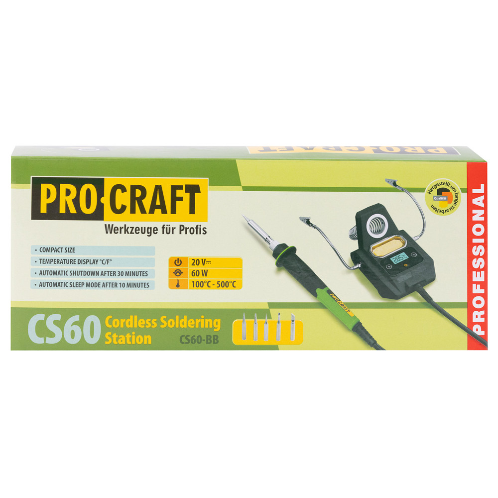 Акумуляторна паяльна станція Procraft CS60 (без акб та зп) - Зображення 11