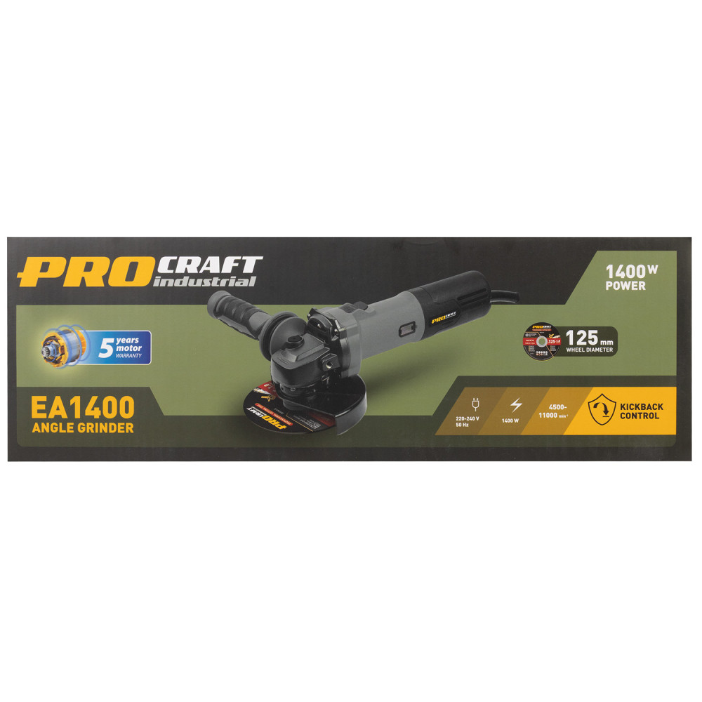 Кутошліфувальна машина Procraft industrial EA1400 125 мм - Зображення 18