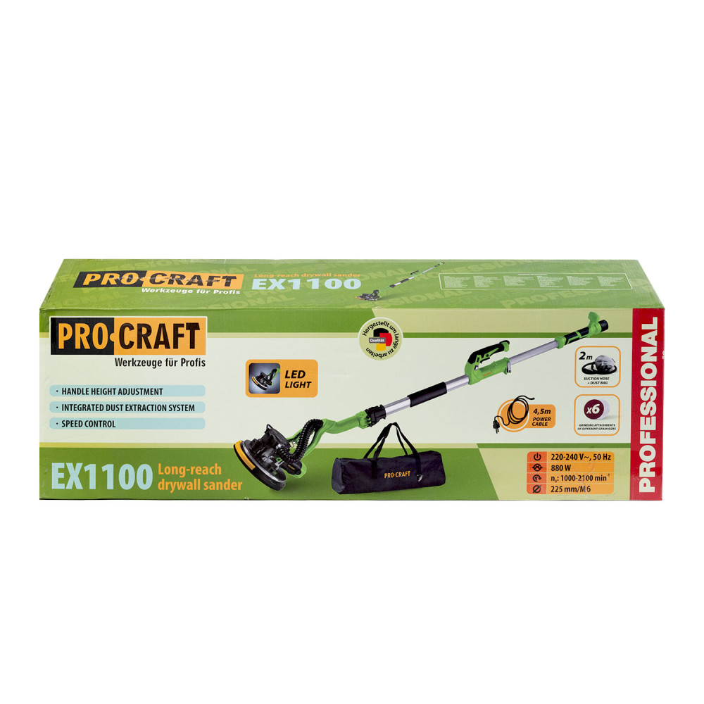 Машина шліфувальна Procraft EX1100 для стін і стелі - Зображення 16