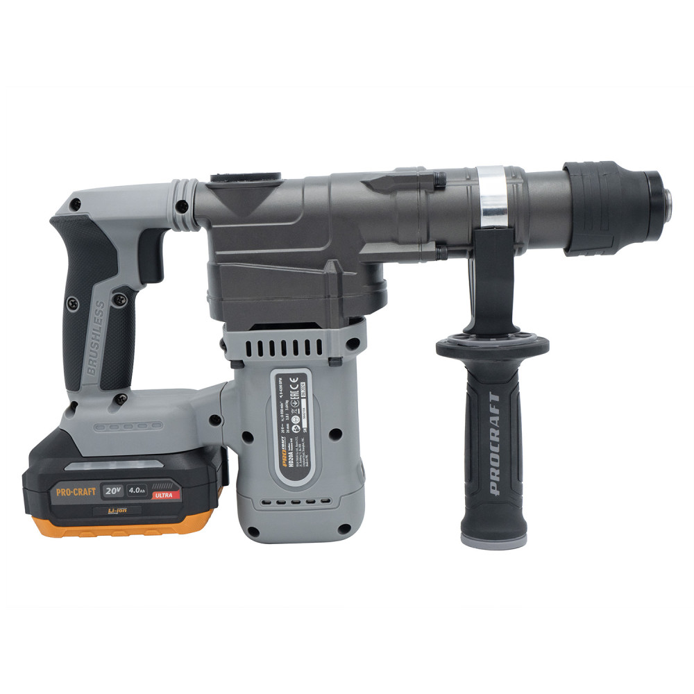 Акумуляторний перфоратор Procraft industrial HD20A (з 1 акб та зп) - Зображення 9