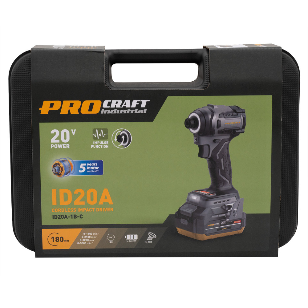 Акумуляторний гвинтоверт Procraft Industrial ID20A (з 1 акб та зп) - Зображення 20