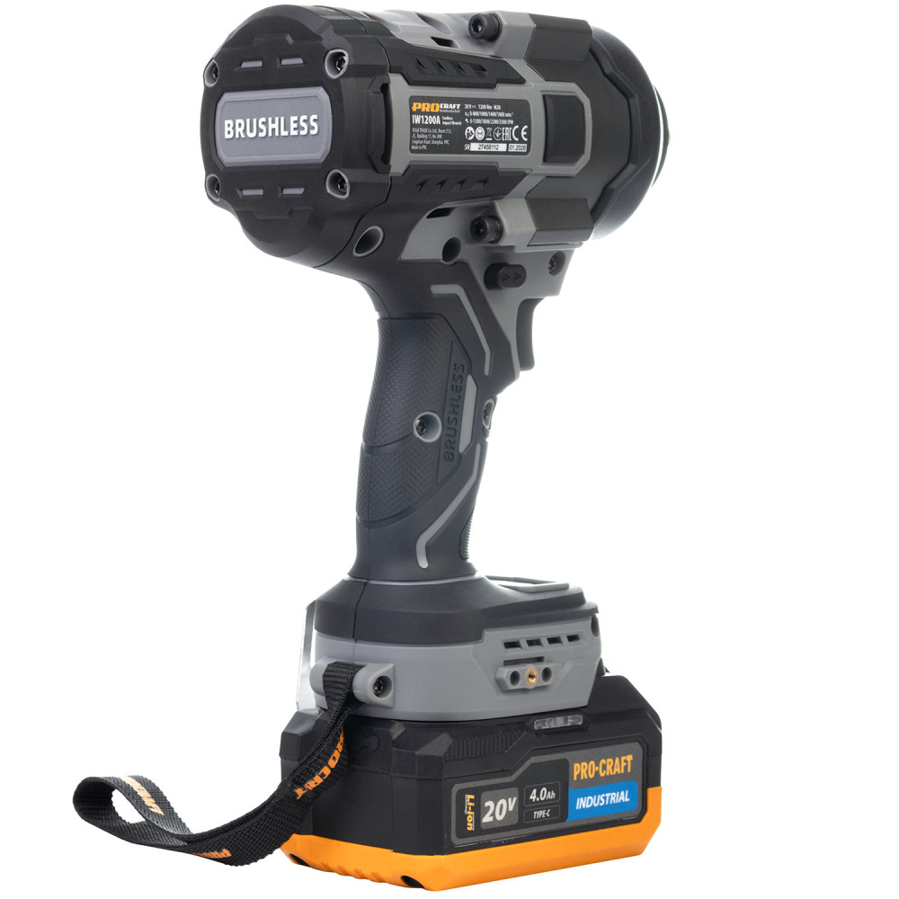 Акумуляторний гайковерт Procraft industrial IW1200A (без акб та зп) - Зображення 4