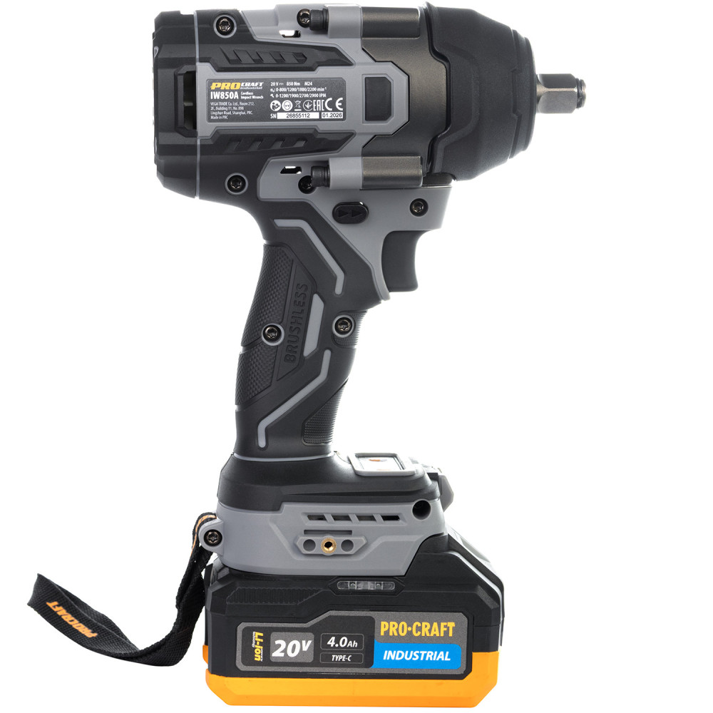 Акумуляторний гайковерт Procraft industrial IW850A (без акб та зп) - Зображення 3