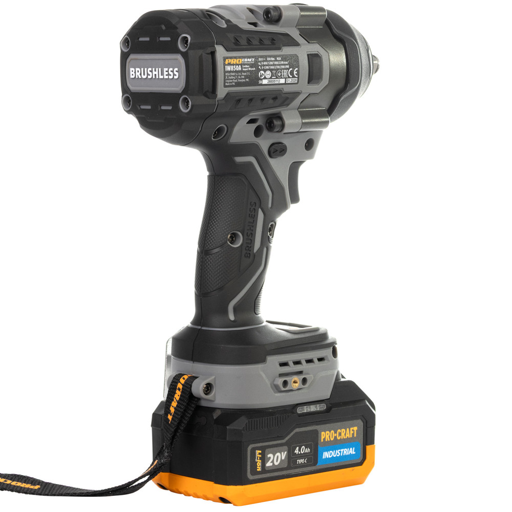 Акумуляторний гайковерт Procraft industrial IW850A (без акб та зп) - Зображення 2