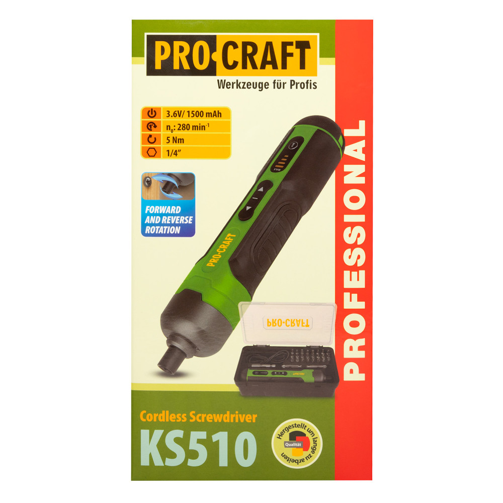 Акумуляторна викрутка Procraft KS510 - Зображення 10