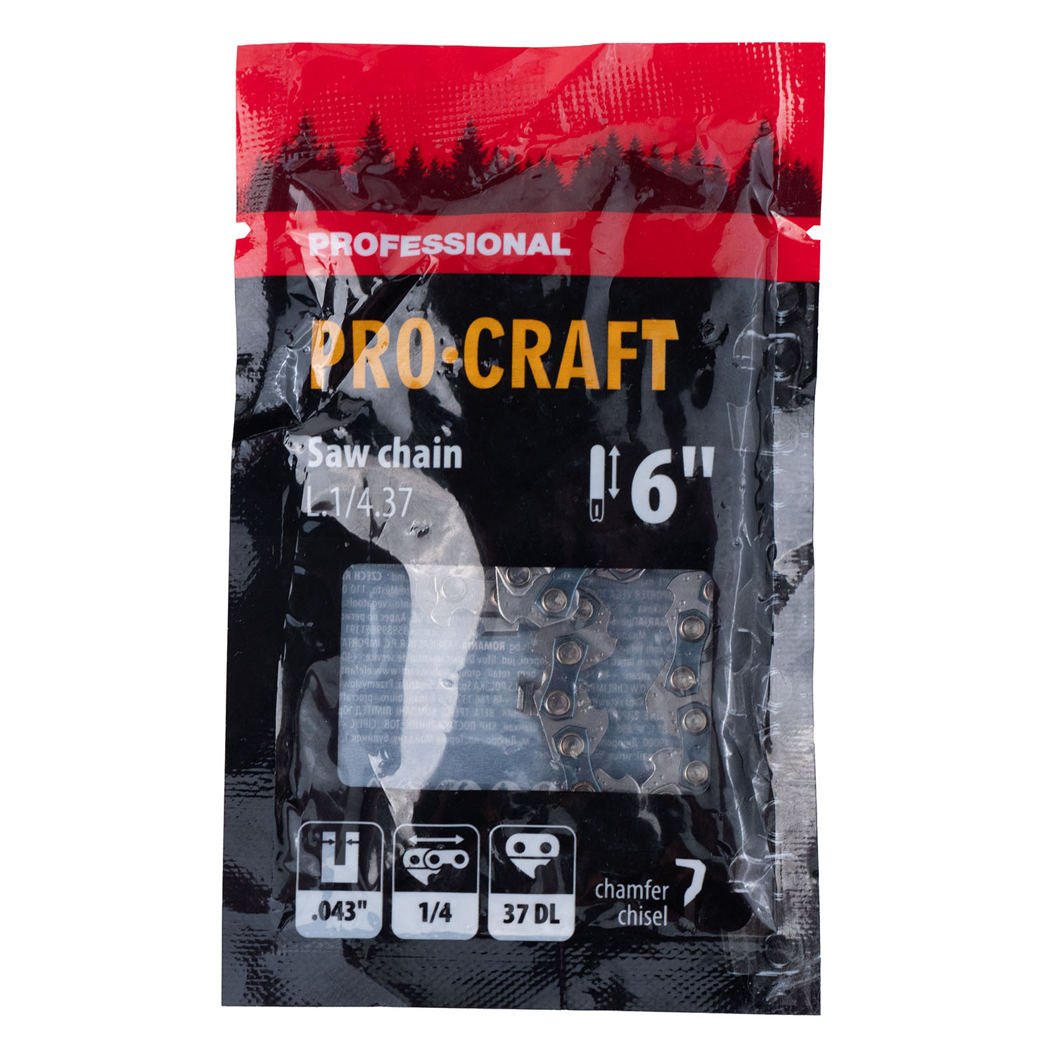 Ланцюг для ланцюгової пилки Procraft L.1/4.37 Universal 1/4" шаг 37 зв.