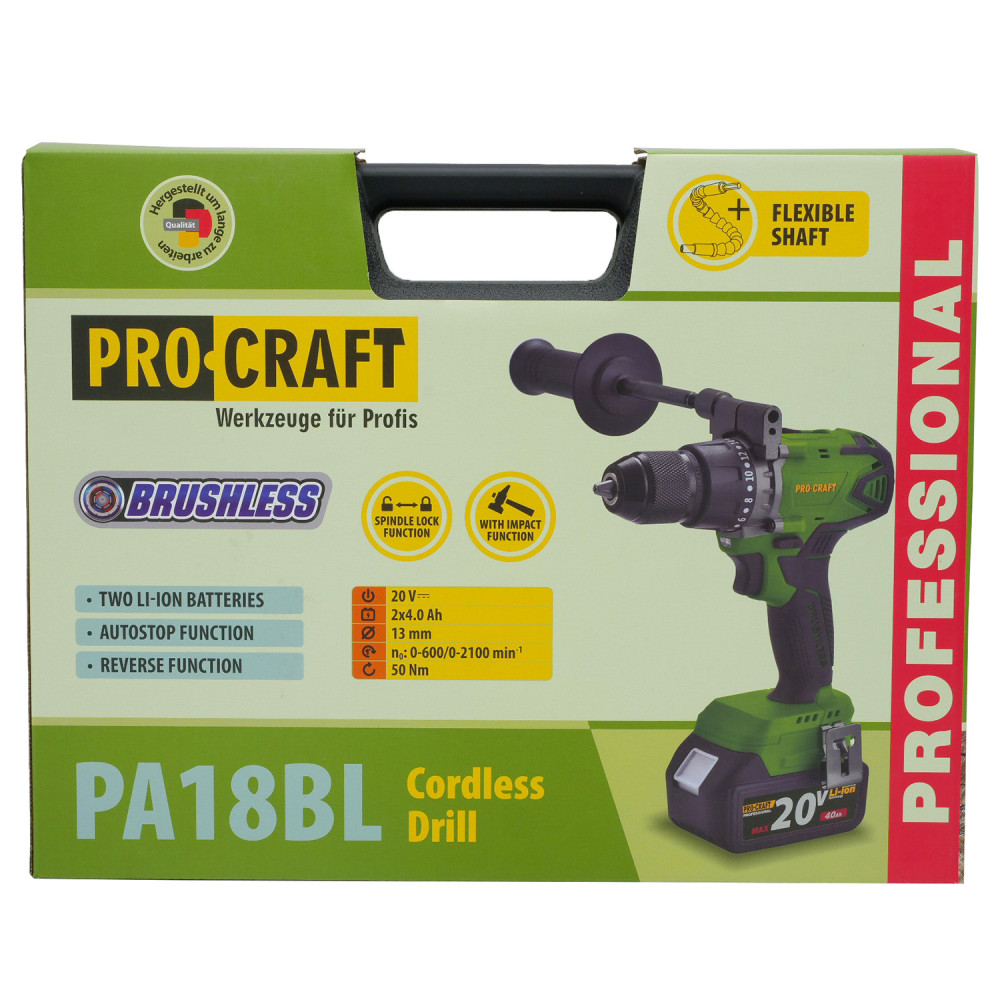 Шуруповерт Procraft PA18BL Universal Extra (без акб та зп) - Зображення 11