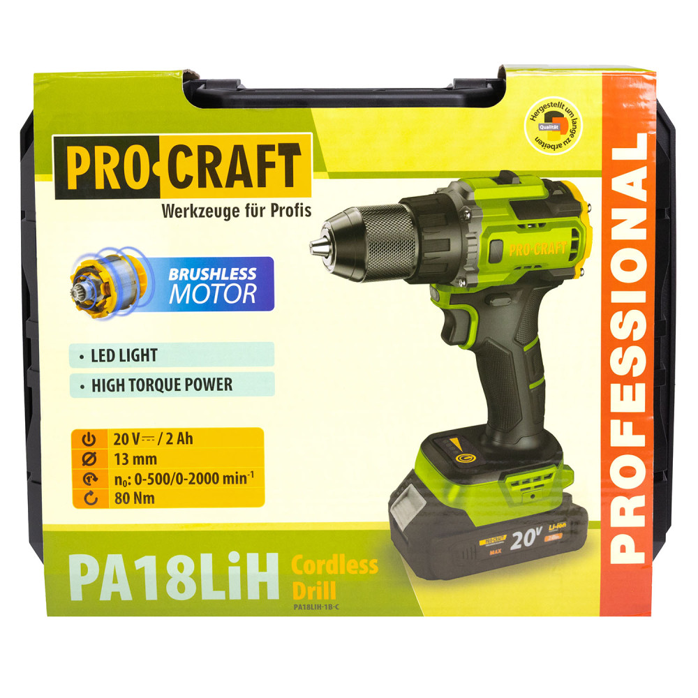Шуруповерт Procraft PA18LiH (з 1 акб і зп) - Зображення 15