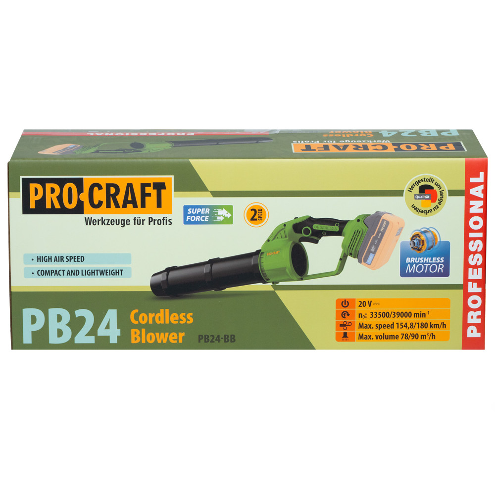 Акумуляторна повітродувка Procraft PB24 (без АКБ та зп) - Зображення 13