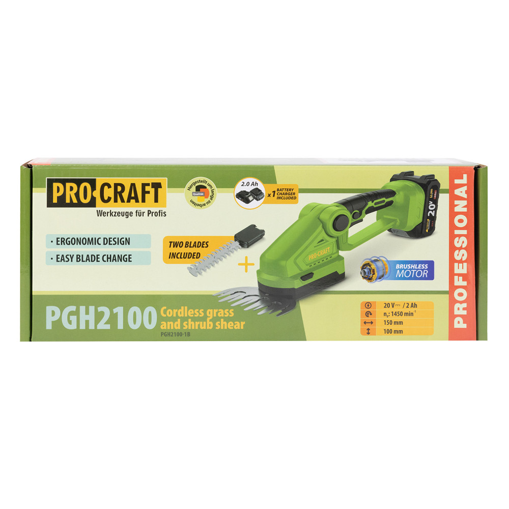 Підрізувач трави та кущоріз акумуляторний Procraft PGH2100 (1 акб) - Зображення 11