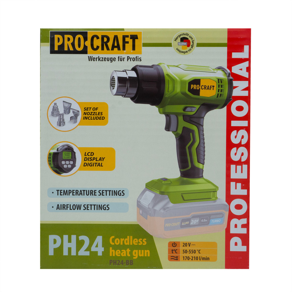 Акумуляторний фен промисловий Procraft PH24 (без акб та зп) - Зображення 13