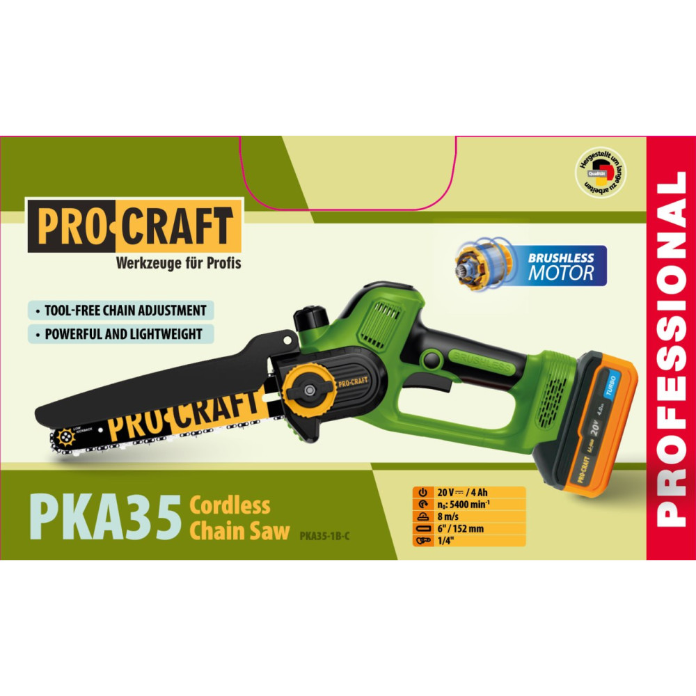 Акумуляторна міні пила Procraft PKA35 (1 акб) - Зображення 2