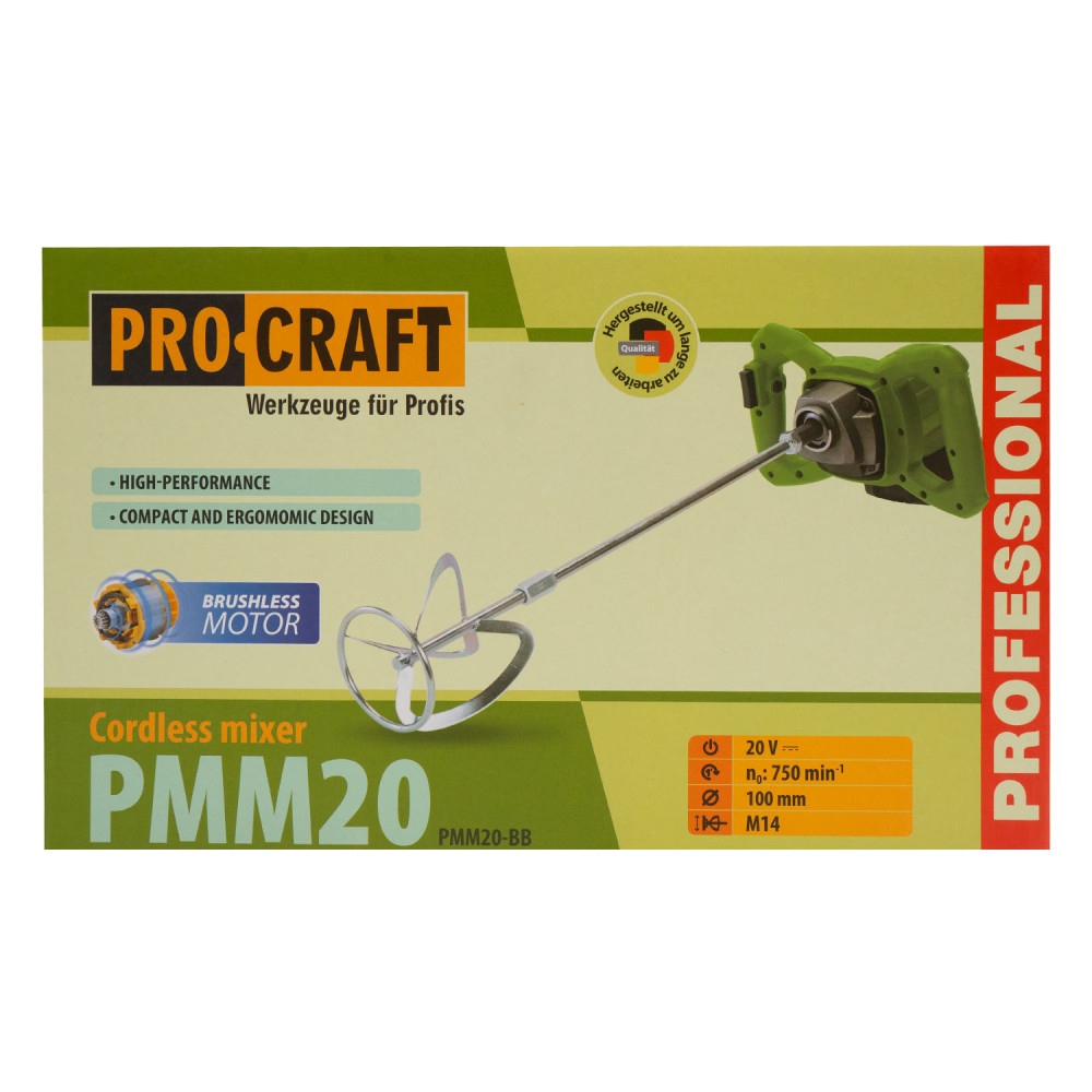 Акумуляторний будівельний міксер Procraft PMM20 (без акб та зп) - Зображення 16