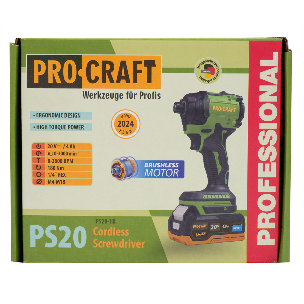 Акумуляторний гвинтоверт Procraft PS20 (з 1 акб) - Зображення 12