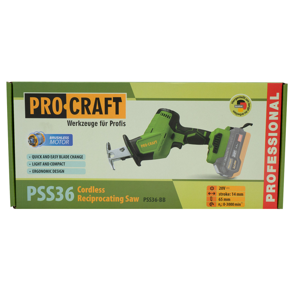 Акумуляторна шабельна пила Procraft PSS36 (без акб та зп) - Зображення 11