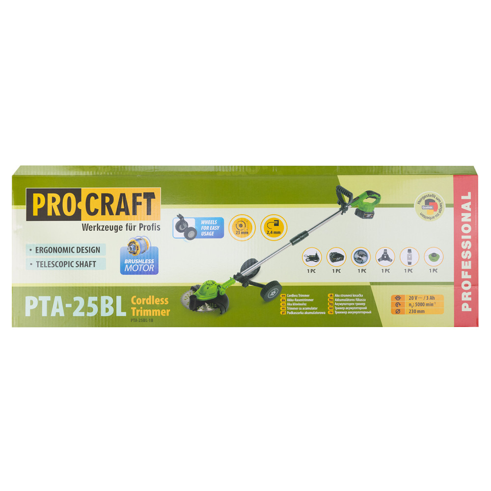 Акумуляторний тример Procraft PTA25BL (1 акб) - Зображення 16