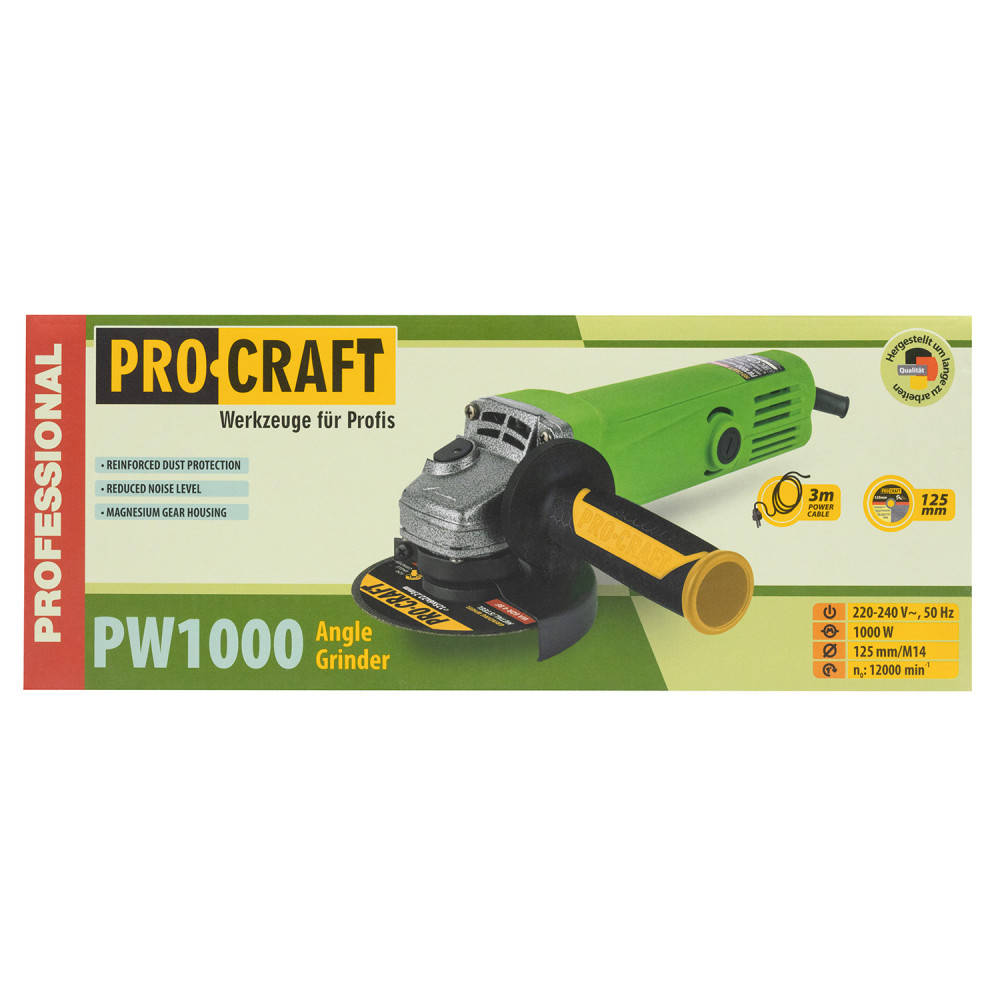 Кутошліфувальна машина Procraft PW1000 125 мм - Зображення 13