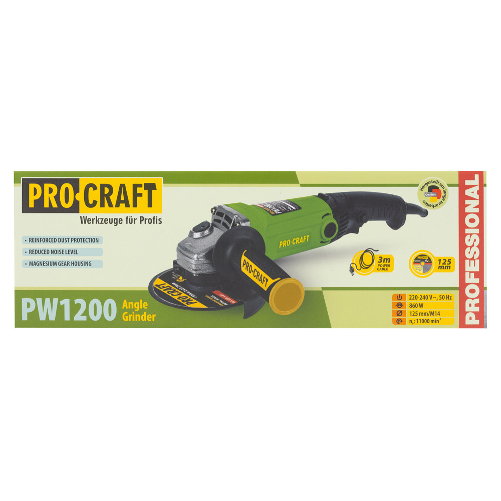 Кутошліфувальна машина Procraft PW1200 125 мм - Зображення 15