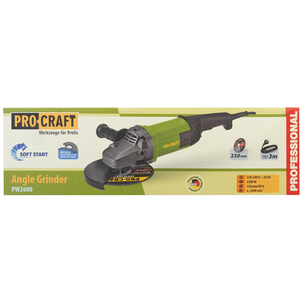 Кутошліфувальна машина Procraft PW2600 230 мм - Зображення 16