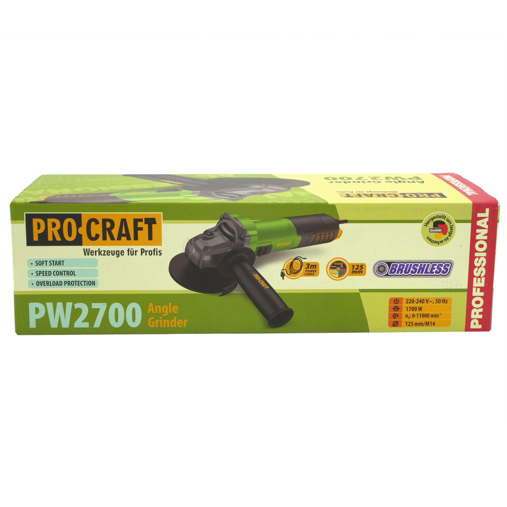 Кутошліфувальна машина безщіткова Procraft PW2700 125 мм - Зображення 12