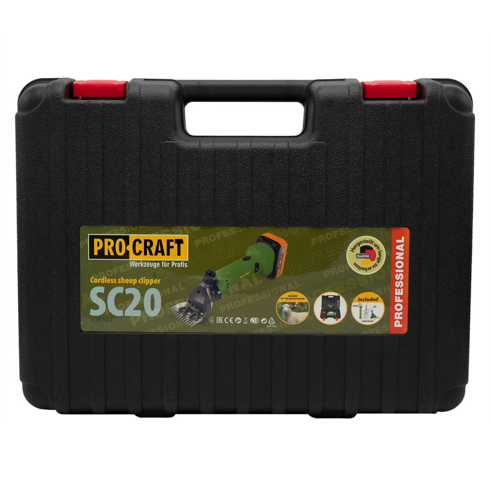 Акумуляторна машинка для стрижки овець Procraft SC20 (з 1 акб) - Зображення 24