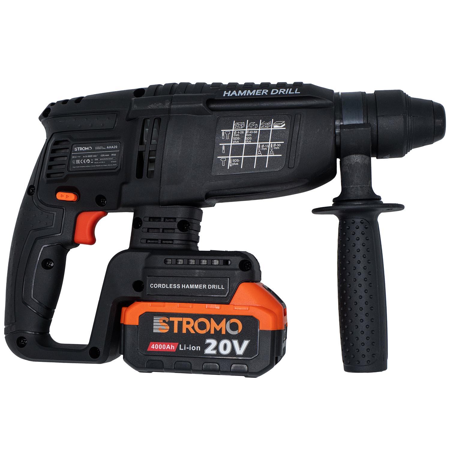 Акумуляторний перфоратор Stromo AHA20 SDS+, 20 В, 1,7 Дж - Зображення 6